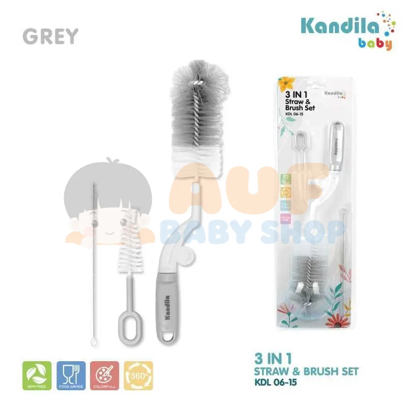 Kandila 3 in 1 Straw And Brush Set KDL06-15