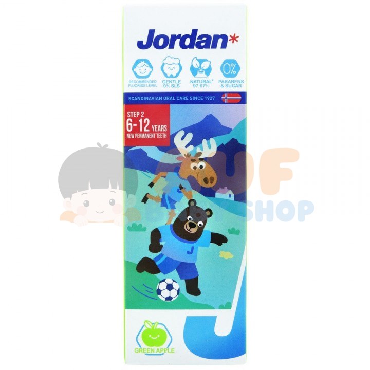 JORDAN KIDS TOOTHPASTE STEP 2 GREEN APPLE 75G