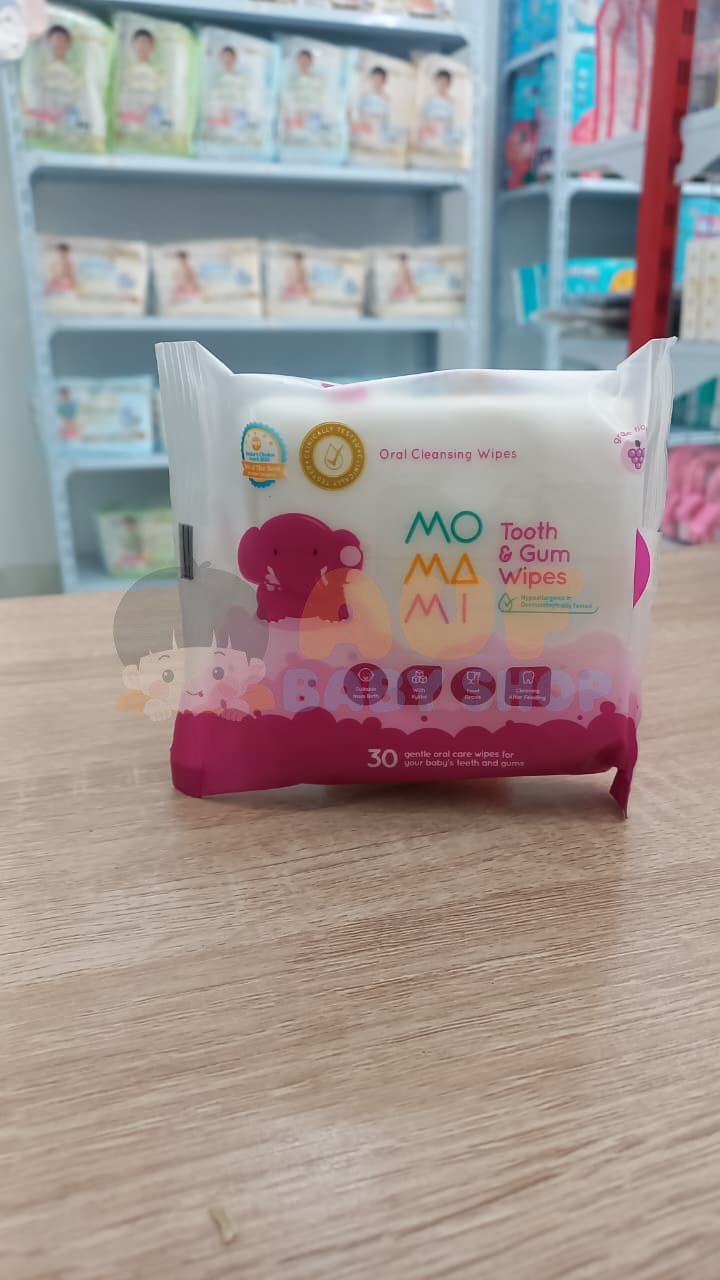 MOMAMI TOOTH & GUM WIPES 30S GRAPE