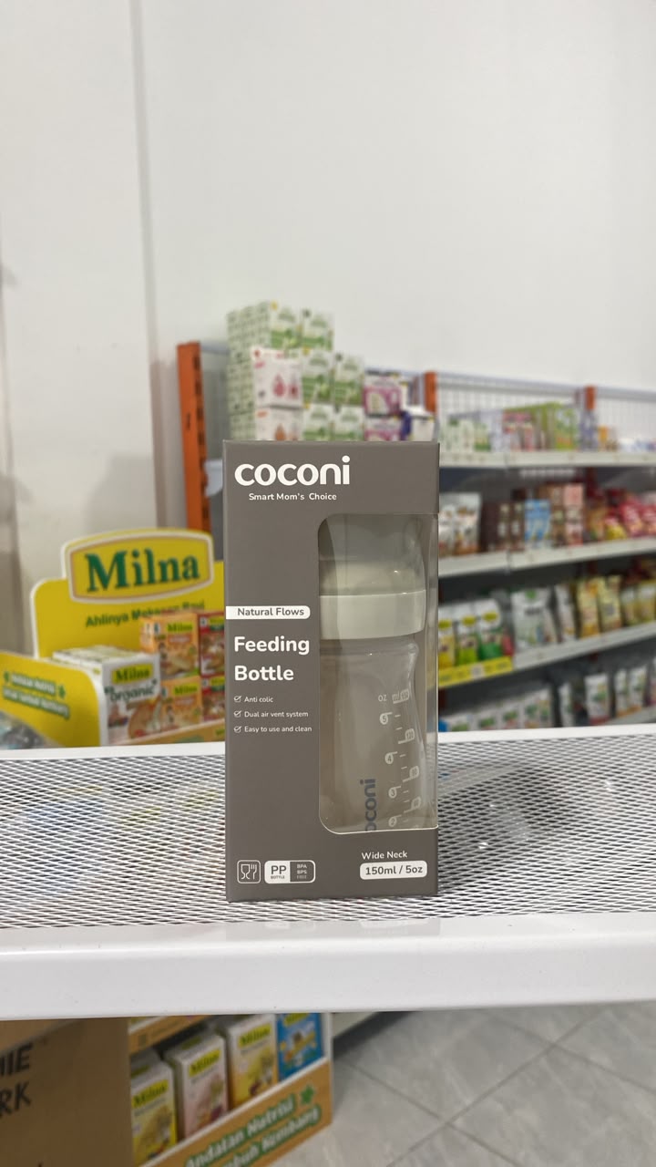 Coconi Wide-neck Baby Bottle 150ml/270ml  Botol Susu Dot Bayi AntiColic - 150 Ml / 0M+