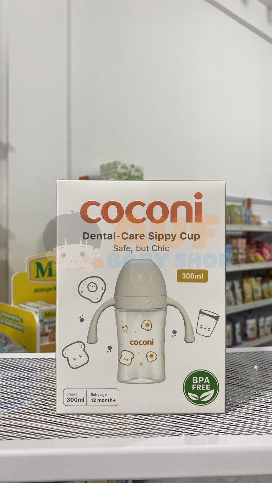 COCONI Dental-Care Sippy Cup | 240ml 300ml | Botol Minum Anak Bayi Dengan Pemberat Spout Straw BPA FREE - 300mL