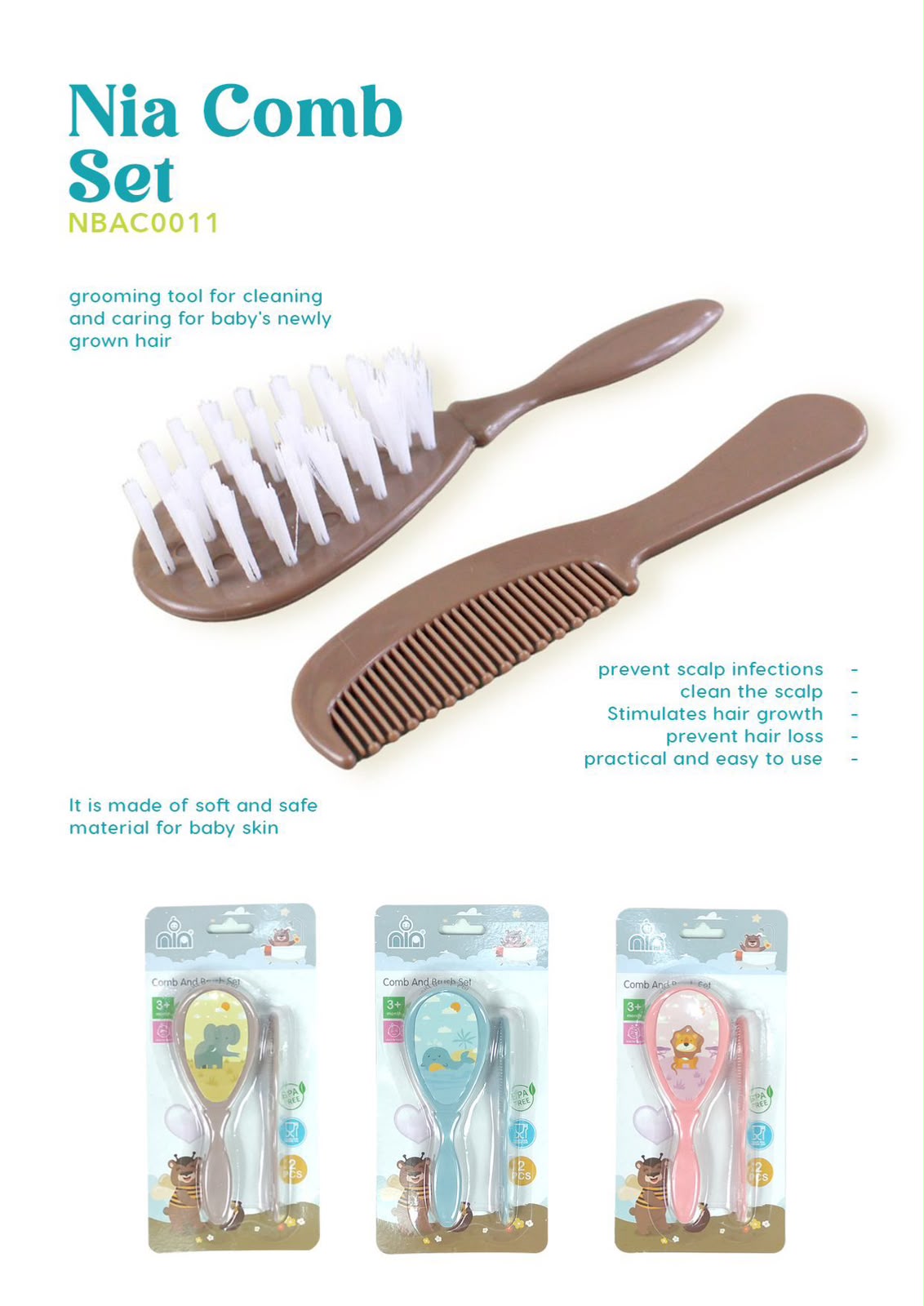Nia Comb Set Biru