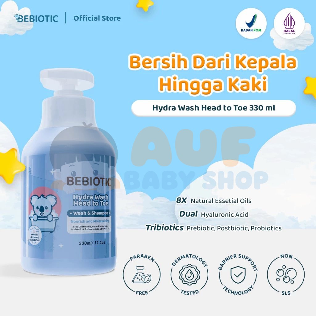 Bebiotic Hydra Wash Head To Toe 330ML