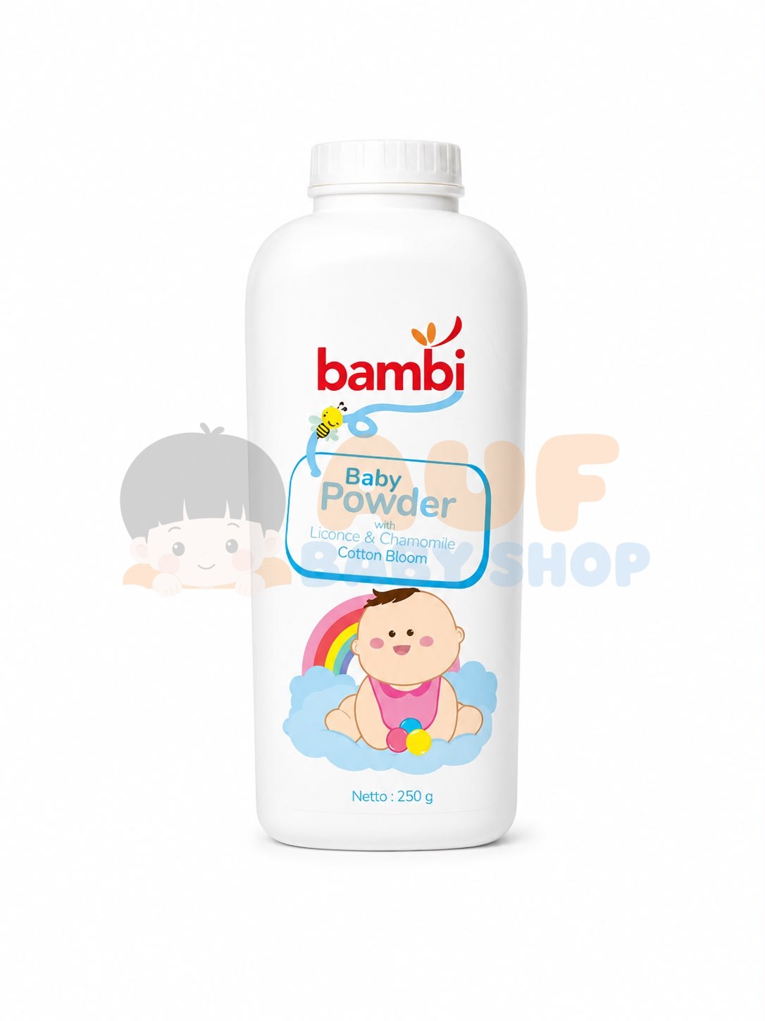 BAMBI B.PWD. 250GR BIRU COTTON BLOOM