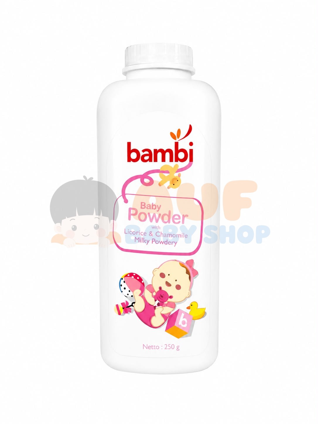BAMBI B.PWD. 250GR PINK NEW DESIGN MILKY