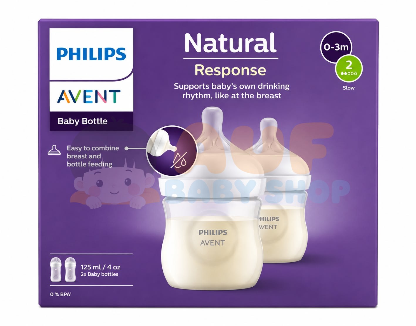 BOTTLE NAT 3.0 4 OZ 2P PHILIP AVENT