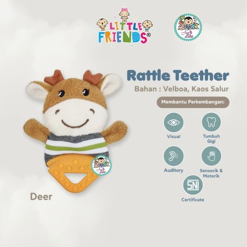 RATTLE TEETHER DEER