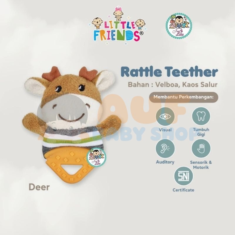 RATTLE TEETHER DEER