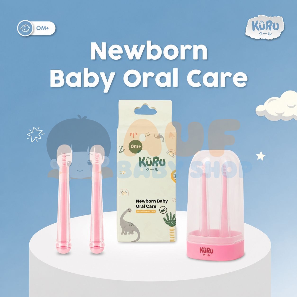 Kuru Baby 2in1 Oral Care - Pink