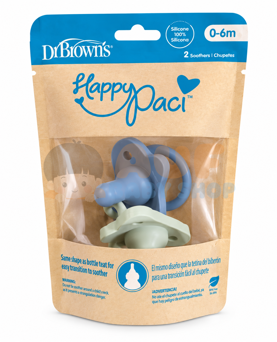 Dr Brown’s HappyPaci Blue and Green