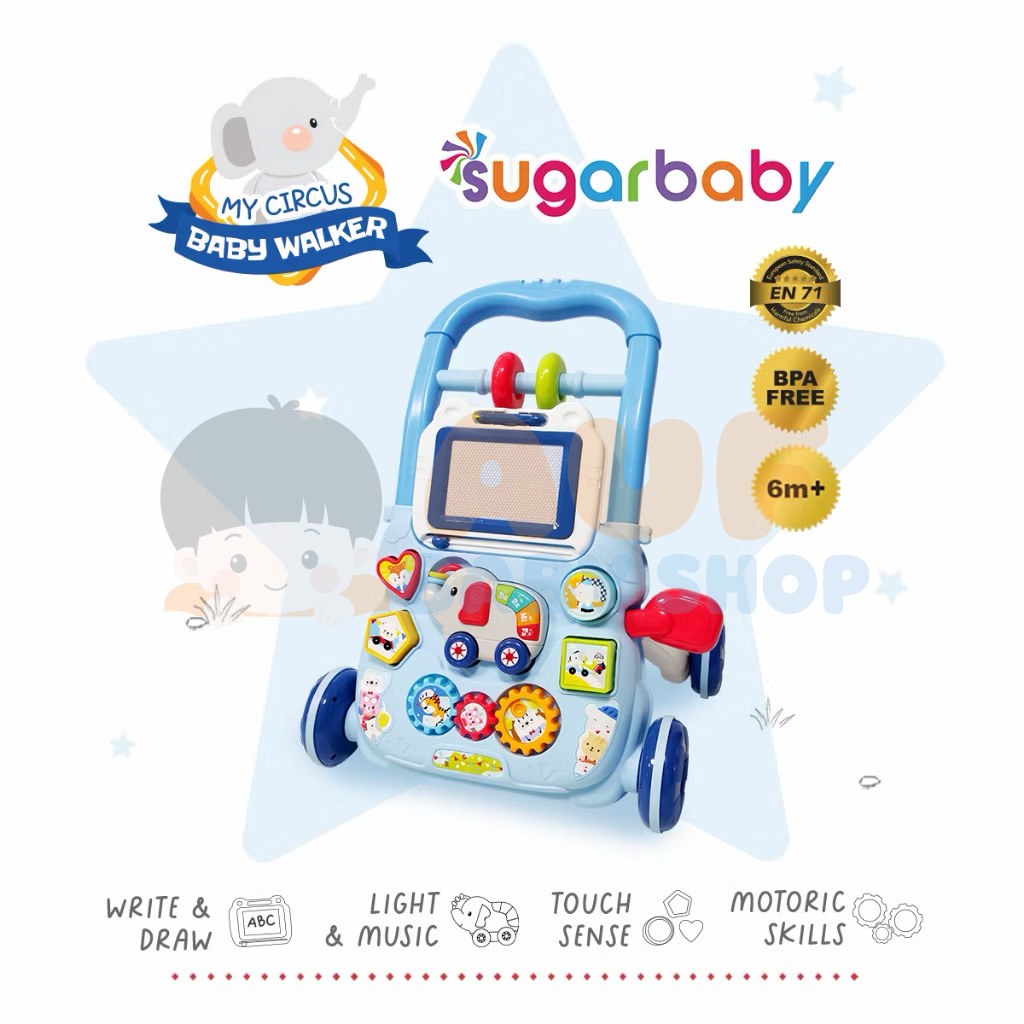Sugarbaby My Circus Baby Walker - Blue