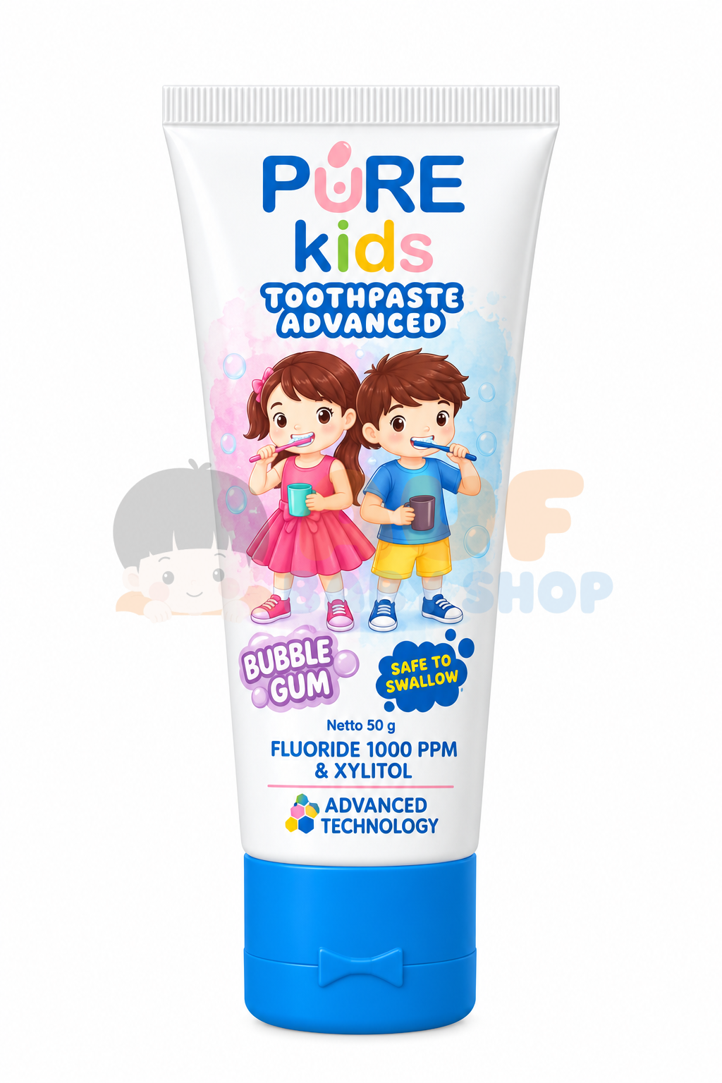 PureKids Toothpaste ADV BubbleGum 50gr