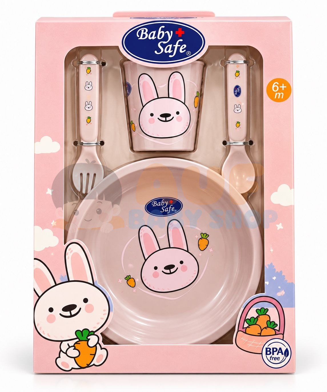 Feeding Set Pink Baby Safe - FS66P