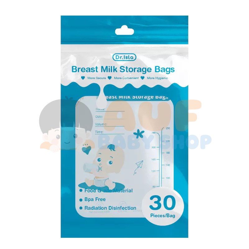 Dr Isla Breast Milk Storage Bag 250ml (30pcs)