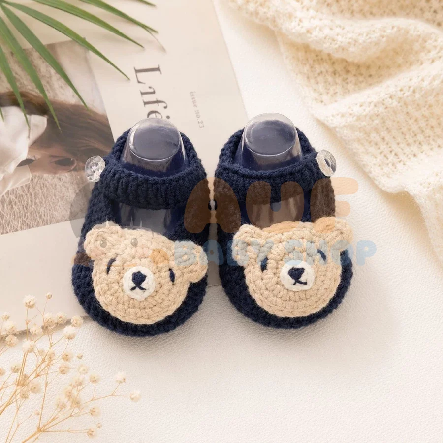 Miwa Sepatu Rajut Navy Bear