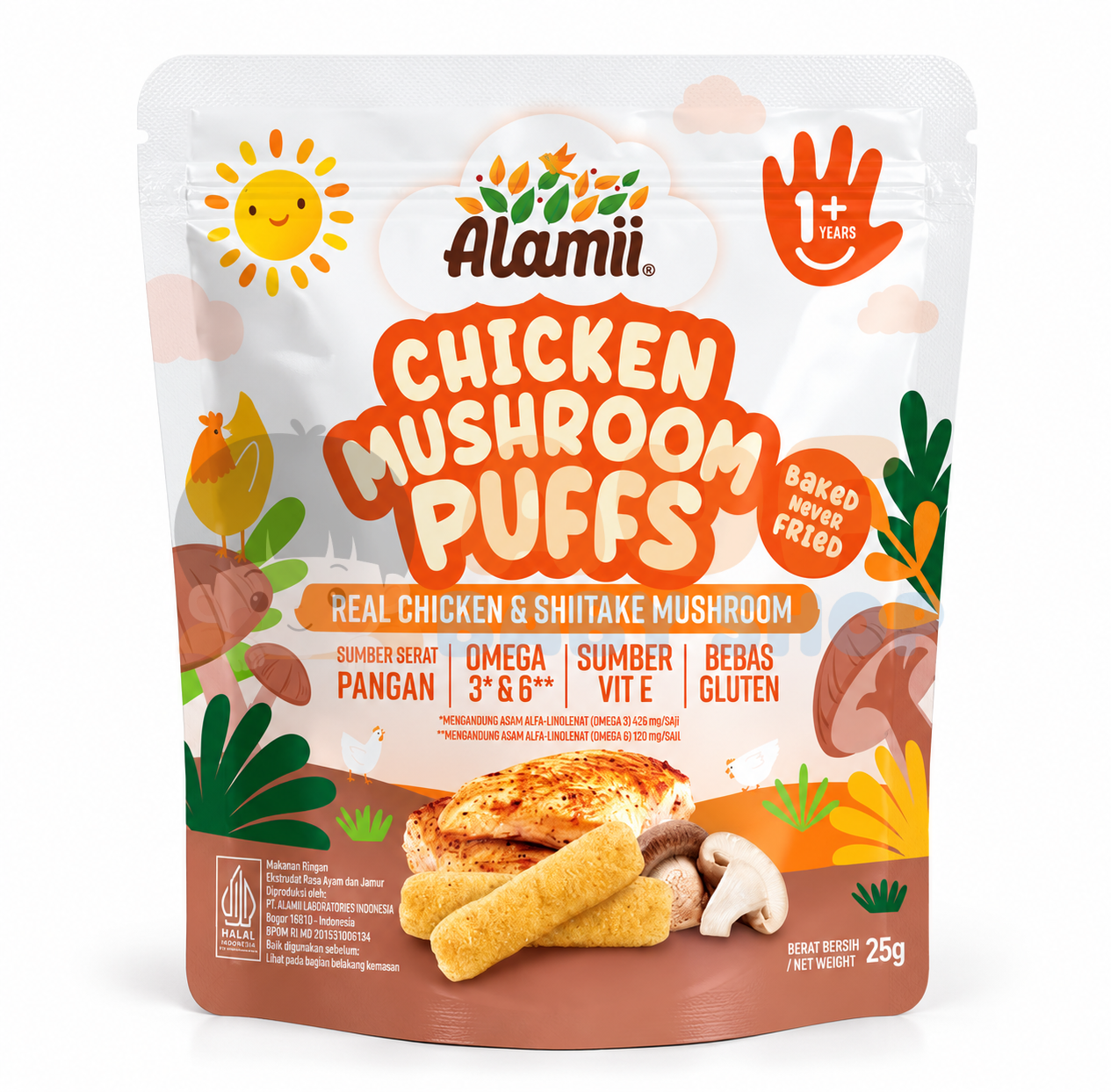 Alamii Chicken Mushroom Puffs 15Gr