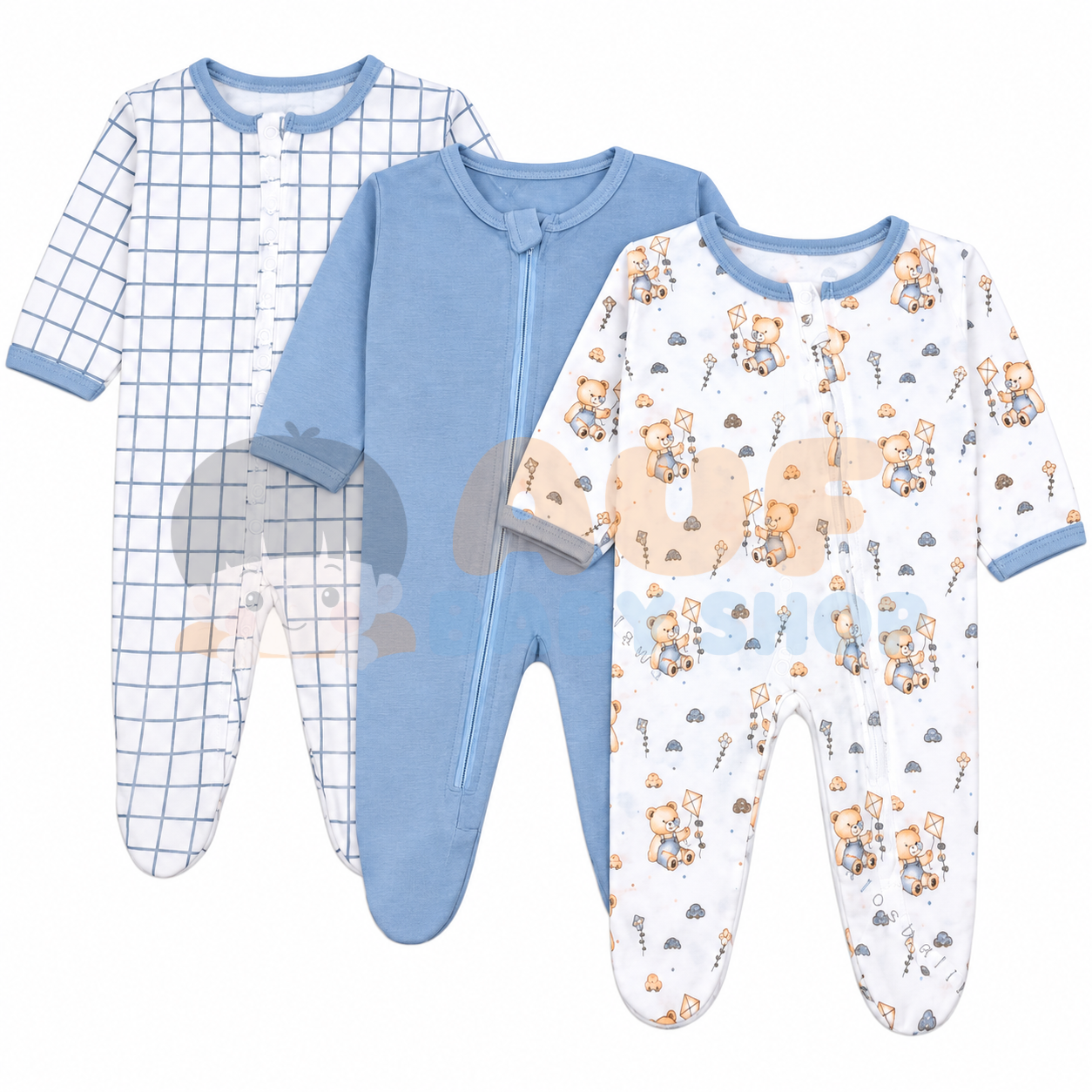 Sleepsuite Isi 3 Bear Tartan