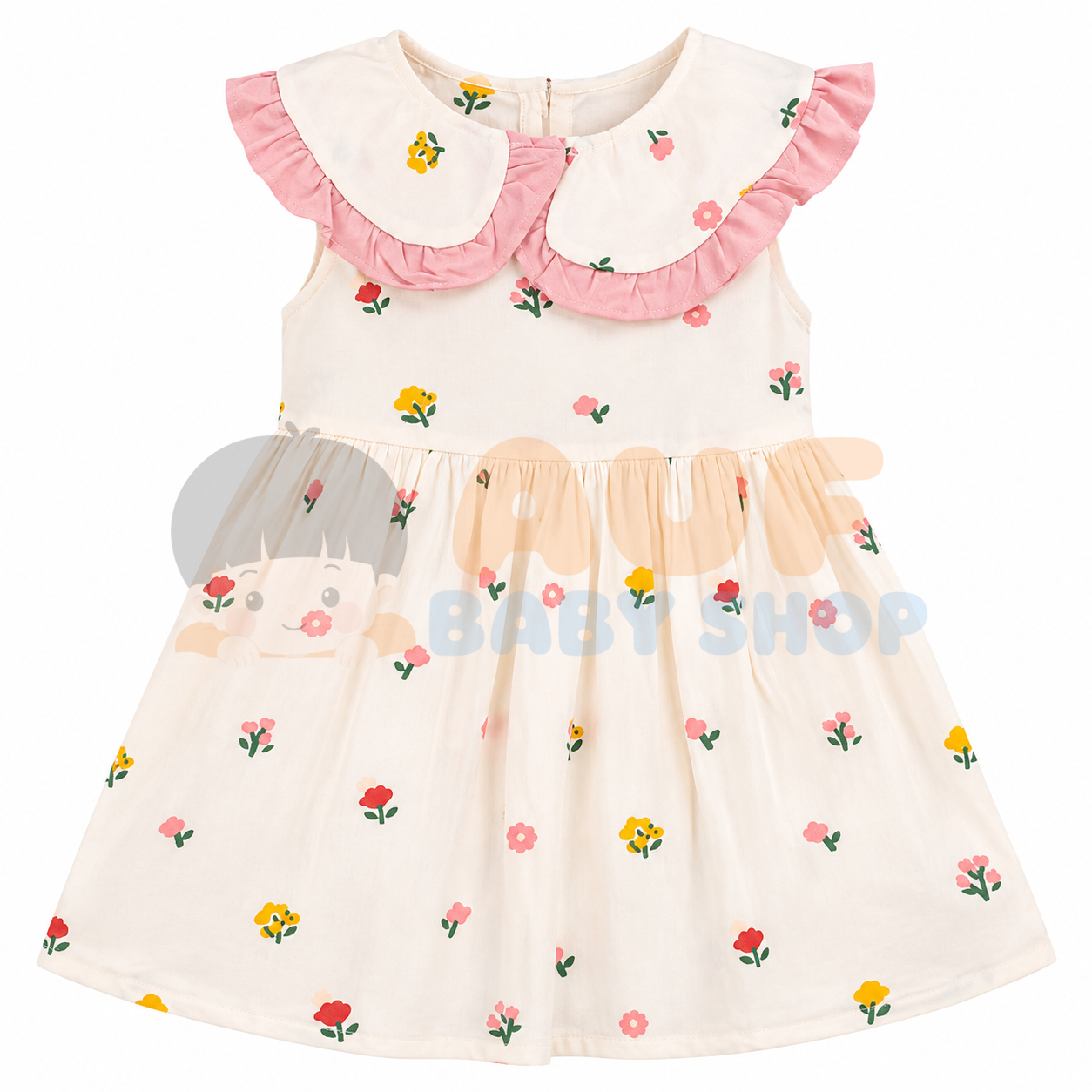 Dress Sakura 1-2 Tahun (M) Little Flora