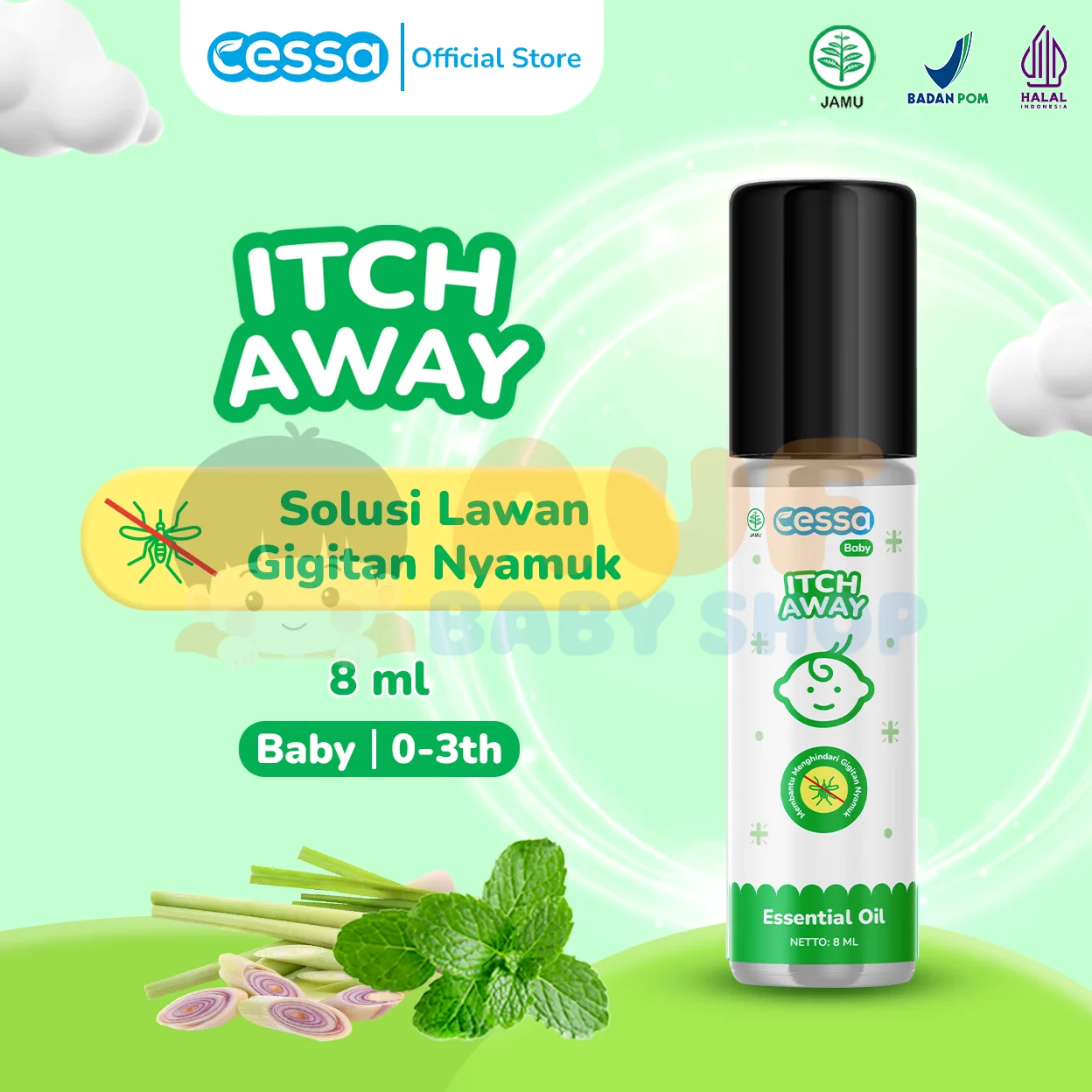Cessa Essential Itch Away (Hijau) Baby