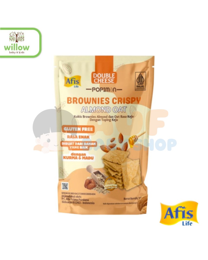 POPIMON Brownies Crispy Almond Oat Double Cheese 50 GR