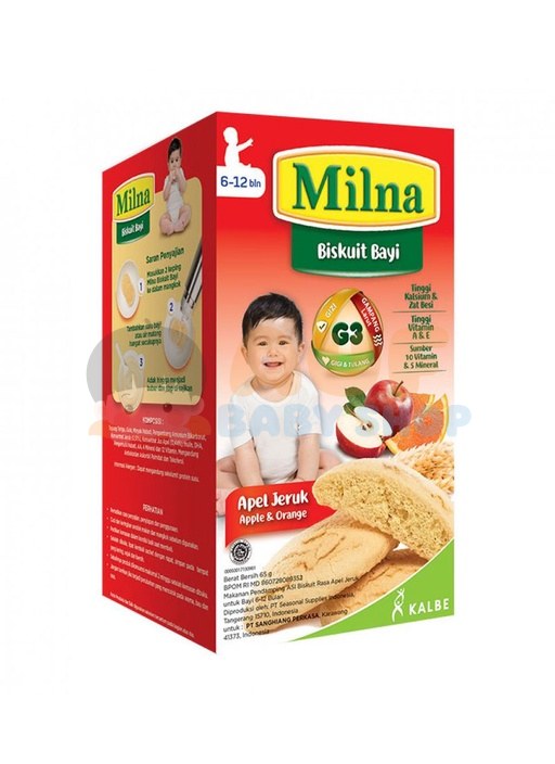 MILNA BABY BISKUIT APEL JERUK 65G