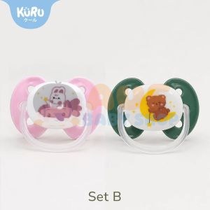 KURU Baby Pacifier Glow In The Dark - (M)Pink Hijau