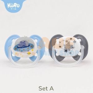 KURU Baby Pacifier Glow In The Dark - (S) Biru Abu