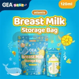 GEA BABY 120ML POUCH (ATLANTIS BLUE) BREAST MILK STORAGE BAG PATTERN