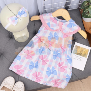 Dress Sakura 1-2 Tahun (M) Pastel Bow