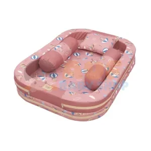 Baby Joy Kasur Bayi Kolam + Kelambu Helie Series - Coral Pink