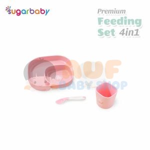 Sugarbaby Premium Feeding Set 4 in 1 - Pink