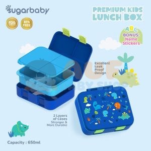 Sugarbaby Premium Kids Lunch Box 650ml - Blue Dino