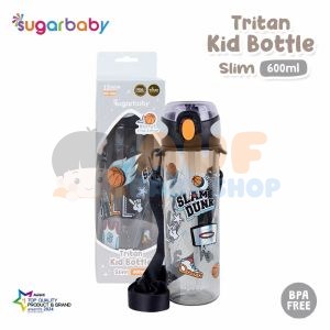 Sugarbaby Tritan Kid Bottle Slim 600 ml - Grey Basket