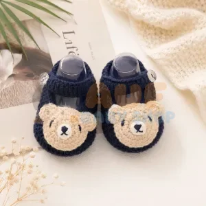 Miwa Sepatu Rajut Navy Bear