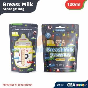GEA BABY 120ML POUCH (METROPOLIS DARK GREY) BREAST MILK STORAGE BAG PATTERN