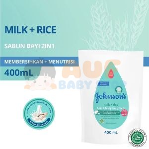 JOHNSONS JB BATH MILK+RICE RF 400 ML