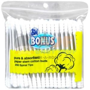 SM Cotton Bud 2in1 200 pcs (Spiral)
